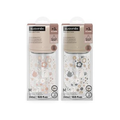 Suavinex Biberón T. Redonda Silicona 3P +3m 270ml 1ud Suavinex Biberón T. Redonda Silicona 3P +3m 270ml 1ud
