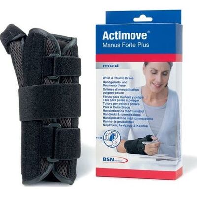 Actimove - Manus Forte Plus - Izquierda - S/M Negro - Muñequera Actimove - Manus Forte Plus - Izquierda - S/M Negro - Muñequera