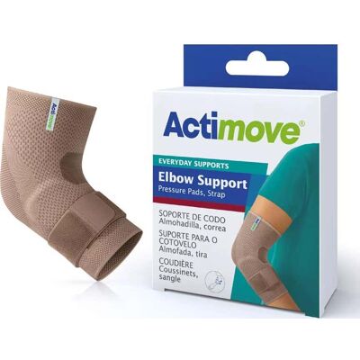 Faja de codo elástica beige Actimove - Alivio del dolor de codo Faja de codo elástica beige Actimove - Alivio del dolor de codo