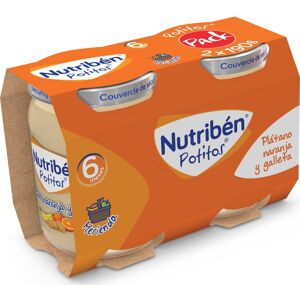 NUTRIBEN Nutribén Potitos Plátano, Naranja Y Galleta 2udsX190g NUTRIBEN Nutribén Potitos Plátano, Naranja Y Galleta 2udsX190g