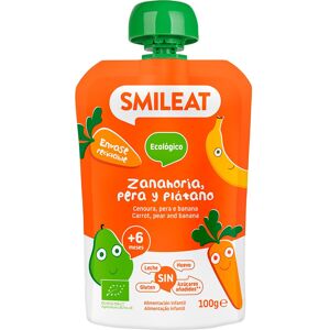 Smileat Pouch Ecológico de Zanahoria Pera y Plátano 100g Smileat Pouch Ecológico de Zanahoria Pera y Plátano 100g