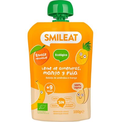 Smileat Pouch de Fruta Orgánico de Mango, Piña y Almendra - Baby Food Pouch Smileat Pouch de Fruta Orgánico de Mango, Piña y Almendra - Baby Food Pouch
