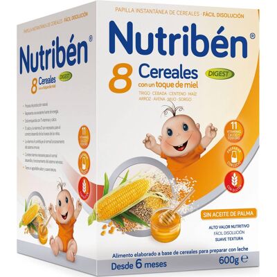 NUTRIBEN Nutribén® 8 cereales miel y bífidus 600 g NUTRIBEN Nutribén® 8 cereales miel y bífidus 600 g