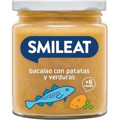 Smileat Comida infantil ecológica de bacalao y verduras - 230g Smileat Comida infantil ecológica de bacalao y verduras - 230g