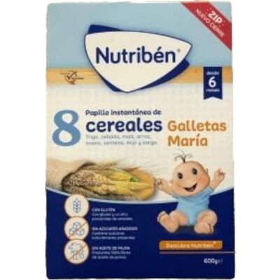 NUTRIBEN Nutribén® 8 cereales y galletas María 600g NUTRIBEN Nutribén® 8 cereales y galletas María 600g