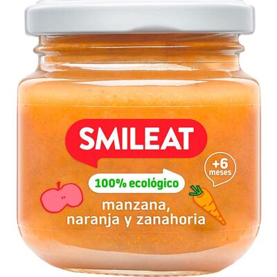 Pouch Orgánico de Manzana, Naranja y Zanahoria de Smileat Pouch Orgánico de Manzana, Naranja y Zanahoria de Smileat
