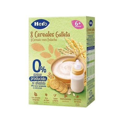 Hero Papilla 8 cereales y galleta - Comida para bebé Hero Papilla 8 cereales y galleta - Comida para bebé