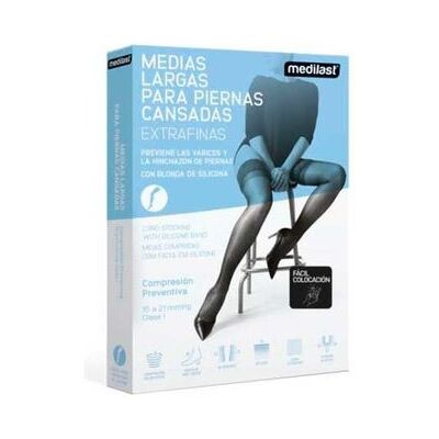 Medilast Media Mujer Larga Sujeción Tejido Beige S 1 par Medilast Media Mujer Larga Sujeción Tejido Beige S 1 par