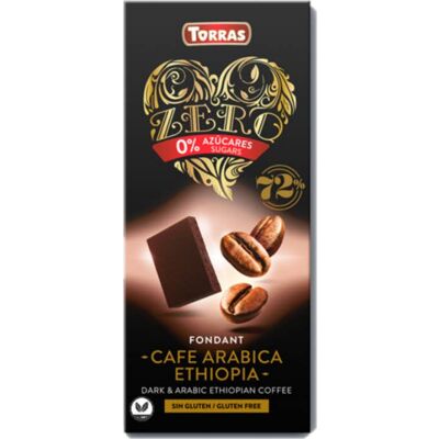 Torras Zero Black Choco - Café de Etiopía 72% - Chocolate Negro - 100g Torras Zero Black Choco - Café de Etiopía 72% - Chocolate Negro - 100g