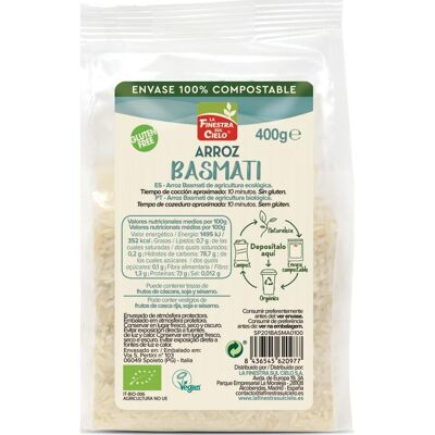 Arroz Basmati Orgánico La Finestra sul Cielo - 400 g Arroz Basmati Orgánico La Finestra sul Cielo - 400 g