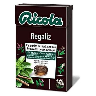 RICOLA regaliz caramelos sin azúcar 50g RICOLA regaliz caramelos sin azúcar 50g