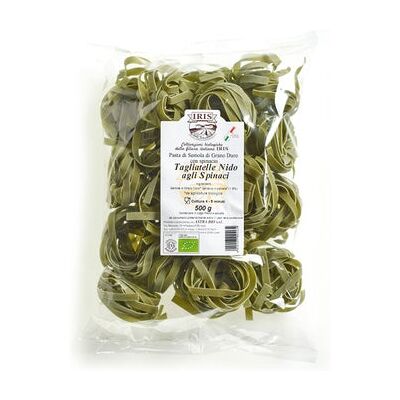 Iris Tagliatelle de trigo orgánico con espinacas - Pasta Iris Tagliatelle de trigo orgánico con espinacas - Pasta