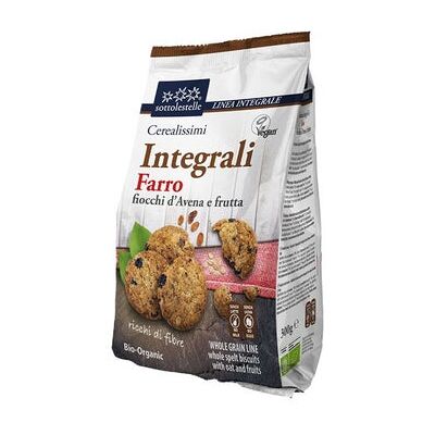 Galleta de trigo espelta integral con avena y fruta Bio - Sottolestelle Galleta de trigo espelta integral con avena y fruta Bio - Sottolestelle