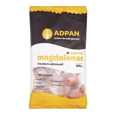 Adpan Magdalenas Sin gluten Receta Tradición 350 g Adpan Magdalenas Sin gluten Receta Tradición 350 g