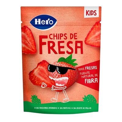 Hero Kids Chips de Fresa Sin Azúcares Añadidos 12 g Hero Kids Chips de Fresa Sin Azúcares Añadidos 12 g