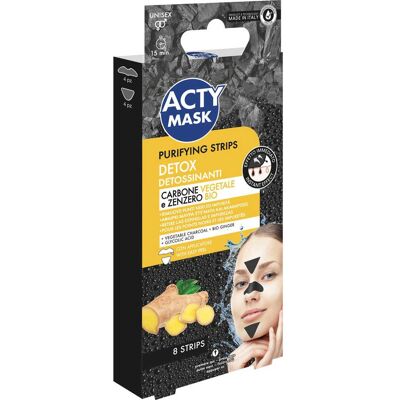 ACTY MASK Parches Purificantes Puntos Negros Al Carbon 8 uds ACTY MASK Parches Purificantes Puntos Negros Al Carbon 8 uds
