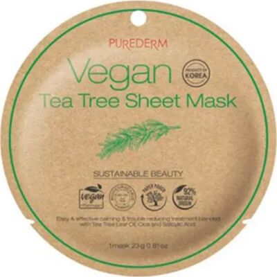 Purederm Vegan Tea Tree Sheet Mask 23 g Purederm Vegan Tea Tree Sheet Mask 23 g