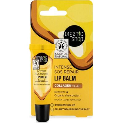 Organic Shop Intense Sos Repair Lipbalm Collagen Filler 10 ml Organic Shop Intense Sos Repair Lipbalm Collagen Filler 10 ml