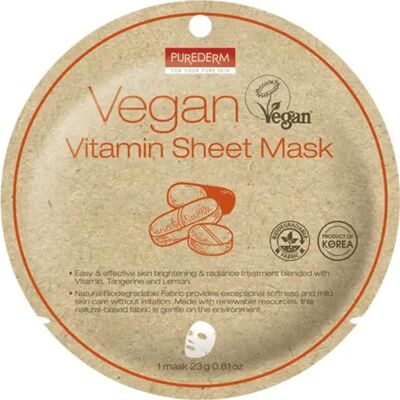Purederm Modelo - Mascarilla Vegana - Iluminadora Purederm Modelo - Mascarilla Vegana - Iluminadora