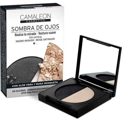 Camaleon Cosmetics - Sombras de Ojos Negro y Beige Camaleon Cosmetics - Sombras de Ojos Negro y Beige