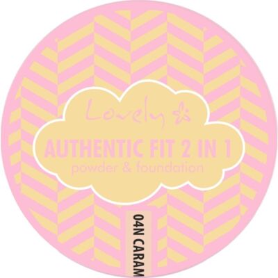 Lovely - Authentic Fit 2-en-1 Foundation Powder - 04N Caramelo Lovely - Authentic Fit 2-en-1 Foundation Powder - 04N Caramelo