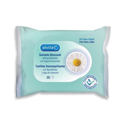 Toallitas desmaquillantes de agua micelar de Alliance Healthcare Alvita - Toallitas faciales Toallitas desmaquillantes de agua micelar de Alliance Healthcare Alvita - Toallitas faciales