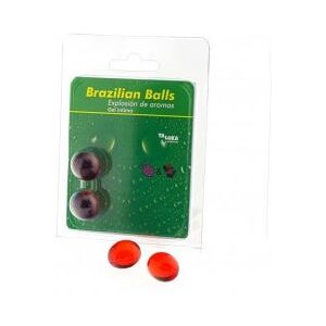 Diverty Sex Set de 2 Bolas brasileñas Sabor a fresa y chocolate - Set de sexo Diverty Sex Set de 2 Bolas brasileñas Sabor a fresa y chocolate - Set de sexo