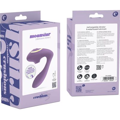 Crushious Set Moanstar Estimulador Recargable + Lubricante Crushious Set Moanstar Estimulador Recargable + Lubricante