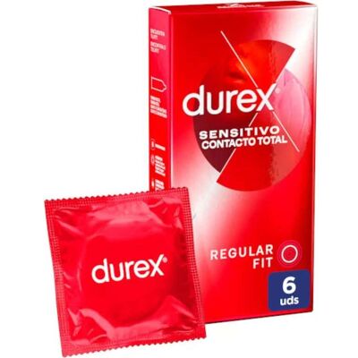 Durex Modelo - Preservativos Sensitivo Contacto Total - 6 uds Durex Modelo - Preservativos Sensitivo Contacto Total - 6 uds