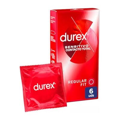 Durex Modelo - Preservativos Sensitivo Contacto Total - 6 uds Durex Modelo - Preservativos Sensitivo Contacto Total - 6 uds
