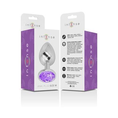 INTENSE Plug Anal Metal con Cristal Violeta T M 1 ud INTENSE Plug Anal Metal con Cristal Violeta T M 1 ud