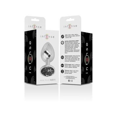 INTENSE Plug Anal Metal con Cristal Negro T S 1 ud INTENSE Plug Anal Metal con Cristal Negro T S 1 ud