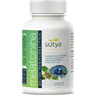 Sotya Melatonina + Melisa + Pasiflora + Tila - Suplemento alimenticio Sotya Melatonina + Melisa + Pasiflora + Tila - Suplemento alimenticio