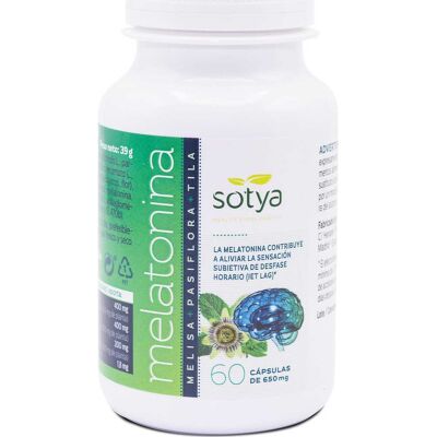 Sotya Melatonina + Melisa + Pasiflora + Tila - Suplemento alimenticio Sotya Melatonina + Melisa + Pasiflora + Tila - Suplemento alimenticio
