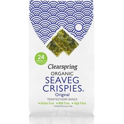 Chips de algas marinas orgánicas de Clearspring - Snack de algas - 4g Chips de algas marinas orgánicas de Clearspring - Snack de algas - 4g