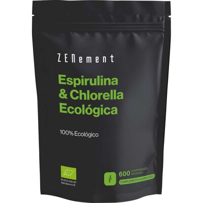 Zenement Espirulina & Chlorella Ecológica 600 comp Zenement Espirulina & Chlorella Ecológica 600 comp