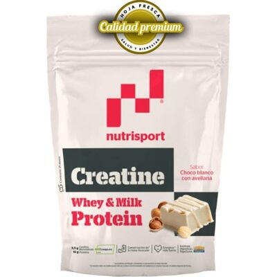 Nutrisport Creatina Creapure® & Proteína Choco Blanco con Avellana 500g Nutrisport Creatina Creapure® & Proteína Choco Blanco con Avellana 500g