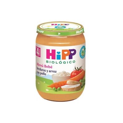 Hipp Tarrito Verduras Arroz con Pollo Bio +4M 190g Hipp Tarrito Verduras Arroz con Pollo Bio +4M 190g