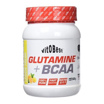 VIT.O.BEST Glutamina + BCAA 500g Limón - Complemento Alimentar VIT.O.BEST Glutamina + BCAA 500g Limón - Complemento Alimentar