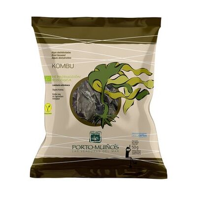Algas de Kombu deshidratadas de Porto Muiños - 50g Algas de Kombu deshidratadas de Porto Muiños - 50g