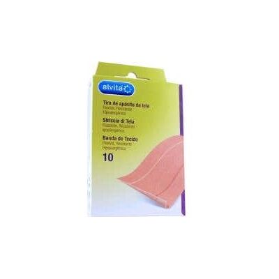 Alvita Tiras Adhesivas Tela 10 X6 cm 10 uds Alvita Tiras Adhesivas Tela 10 X6 cm 10 uds