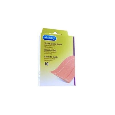 Alvita Tiras Adhesivas Tela 10 X6 cm 10 uds Alvita Tiras Adhesivas Tela 10 X6 cm 10 uds