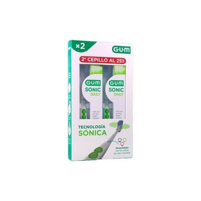 Gum Pack Sonic Daily Cepillo Eléctrico Blanco 2 uds Gum Pack Sonic Daily Cepillo Eléctrico Blanco 2 uds