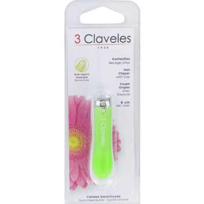 3 CLAVELES Coupe-Ongles avec Capuchon 6cm 1ud 3 CLAVELES Coupe-Ongles avec Capuchon 6cm 1ud