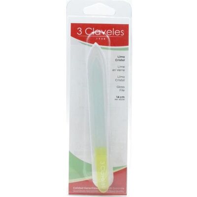 Lima de cristal 3 Claveles - Duradera, Suave, 14cm - Accesorio de uñas Lima de cristal 3 Claveles - Duradera, Suave, 14cm - Accesorio de uñas