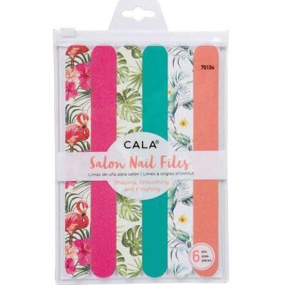 Cala Salón Nail Files Flamingo Palm Lima Uñas 6 uds Cala Salón Nail Files Flamingo Palm Lima Uñas 6 uds