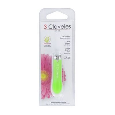 3 CLAVELES Coupe-Ongles avec Capuchon 6cm 1ud 3 CLAVELES Coupe-Ongles avec Capuchon 6cm 1ud