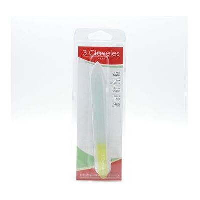 Lima de cristal 3 Claveles - Duradera, Suave, 14cm - Accesorio de uñas Lima de cristal 3 Claveles - Duradera, Suave, 14cm - Accesorio de uñas