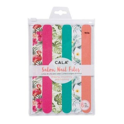 Cala Salón Nail Files Flamingo Palm Lima Uñas 6 uds Cala Salón Nail Files Flamingo Palm Lima Uñas 6 uds