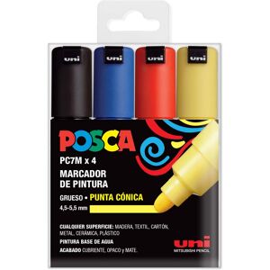 POSCA Marcadores  PC-7M basic 4 colores